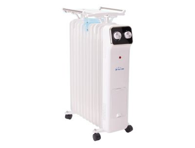 Radiateur d'huile blanc avec réservoir d'humidification