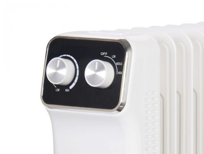 Radiateur d'huile blanc avec réservoir d'humidification