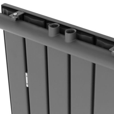 Radiateur de Salle de Bain, 1800 x 452 mm, en Acier, Anthracite, Plat, Monocouche, Vertical