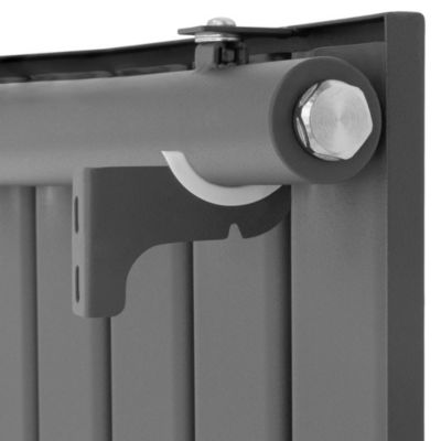 Radiateur de Salle de Bain, 1800 x 452 mm, en Acier, Anthracite, Plat, Monocouche, Vertical