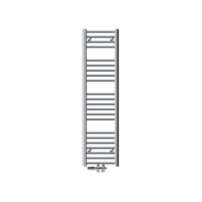 Radiateur de Salle de Bain 300x1400 mm Chrome Droite Raccord Central au Bas