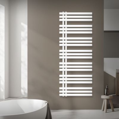Radiateur de Salle de Bain Design Iron EM, 600 x 1600 mm, Blanc, en Acier Revêtu par Poudre