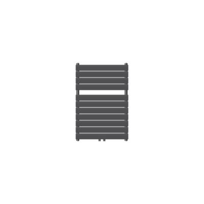 Radiateur de Salle de Bain Design Plat, 600 x 800 mm, Anthracite, Raccord Central 50 mm, Monocouche, Vertical