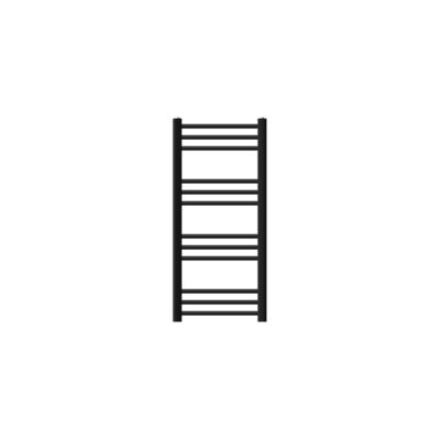 Radiateur de Salle de Bain Design Sahara, 400 x 800 mm, Noir Mat, Forme Droite