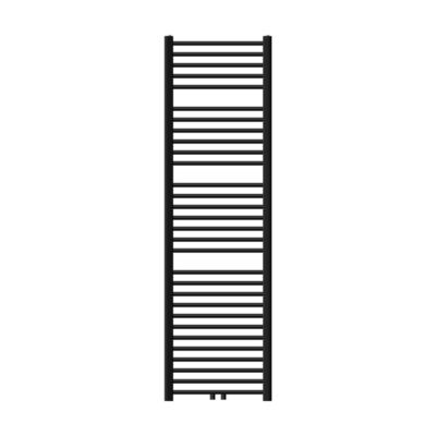 Radiateur de Salle de Bain Design Sahara, 500 x 1800 mm, Noir Mat, Forme Droit