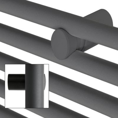 Radiateur de Salle de Bain Design Sahara, 500x1200 mm, Anthracite, Forme Courbé