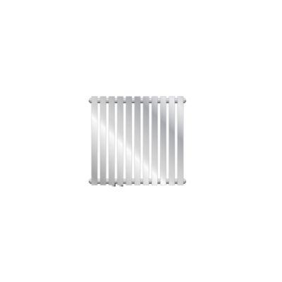 Radiateur de Salle de Bain Horizontal, 640 x 600 mm, Chrome, Raccord Central au Bas, Monocouche, Plat, Design Stella