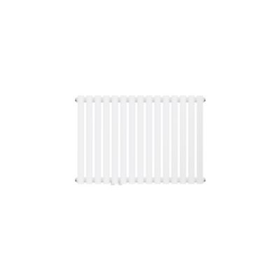 Radiateur de Salle de Bain Horizontal, 870 x 600 mm, Blanc, Connexion Centrale au Bas, Monocouche, Plat, Design Stella
