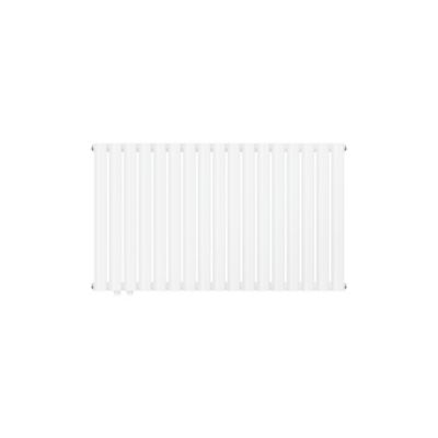 Radiateur de Salle de Bain, Monocouche, 600 x 1020 mm, Blanc, Raccordement Latéral en Bas à Gauche, Tubes Ovales