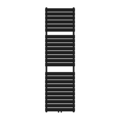 Radiateur de salle de bain Steam 600x1800 mm noir mat, raccord central 50 mm, monocouche, plat, vertical