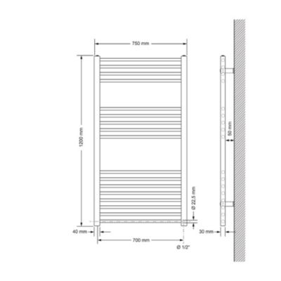 Radiateur Design Sahara Electrique Anthracite