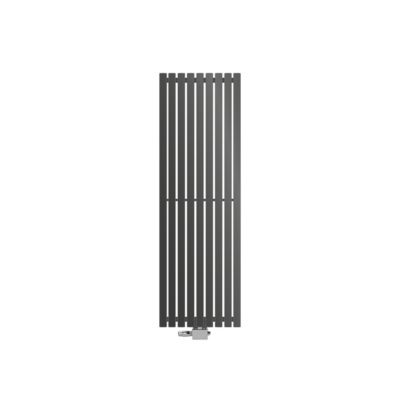 ECD Germany Radiateur Design Stella 480x1400 Mm, Anthracite Avec Garniture De Raccordement Thermostat Universel Forme Danglepassage Plat Monocouche Vertical Porte Serviette Mural Salle De Bain 81499452