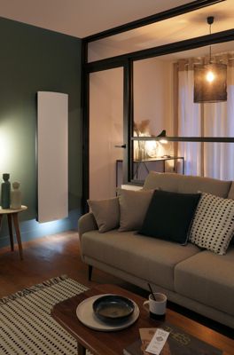 Radiateur Divali Néo connecté lumineux - Blanc carat - 1000W-ATL-507683