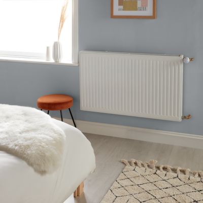 Radiateur eau chaude 1636W acier blanc l.100 x H.60 cm GoodHome