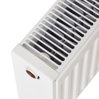 Radiateur eau chaude 539W acier blanc l.60 x H.30 cm GoodHome