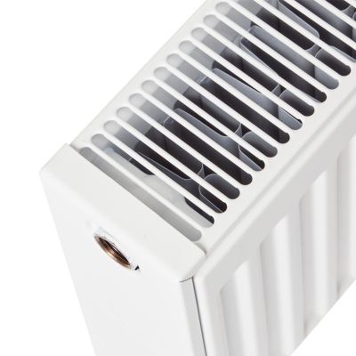 Radiateur eau chaude 718W acier blanc l.80 x H.30 cm GoodHome