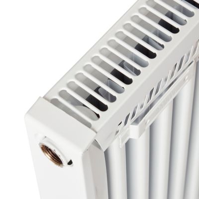 Radiateur eau chaude acier GoodHome blanc 739 W L.80 cm x H.60 cm