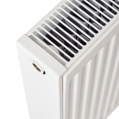 Radiateur eau chaude acier GoodHome blanc L. 100 cm x H. 90 cm