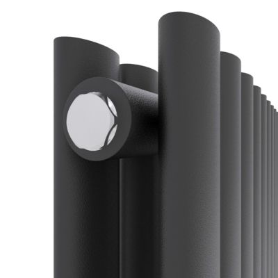Radiateur Eau Chaude Acier SIRHONA 600x1,186x79 mm + Double Tube Ovale + Horizontal + Gris