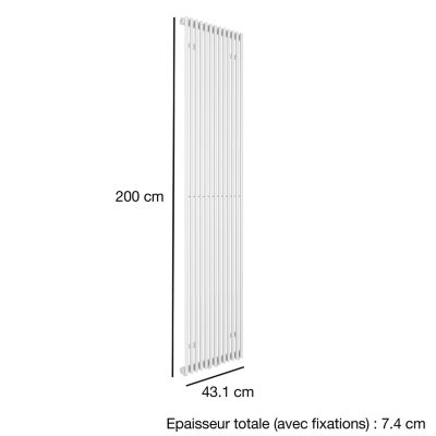 Radiateur eau chaude Acova Filin vertical blanc 1008W