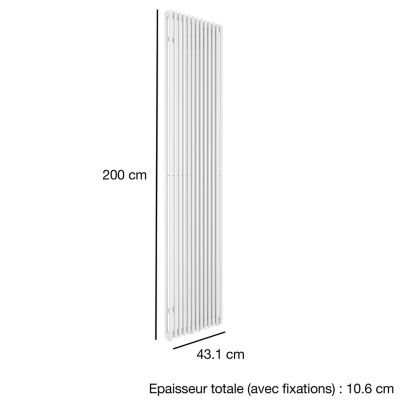 Radiateur eau chaude Acova Filin vertical double blanc 1508W