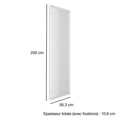 Radiateur eau chaude Acova Filin vertical double grey aluminium 1972W