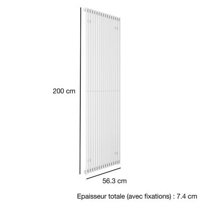 Radiateur eau chaude Acova Filin vertical grey aluminium 1318W