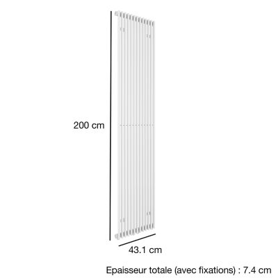 Radiateur eau chaude Acova Filin vertical noir 1008W