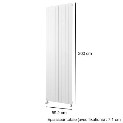 Radiateur eau chaude Acova Lina vertical blanc 1256W