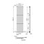 Radiateur eau chaude Blyss Faringdon anthracite 762W vertical