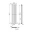 Radiateur eau chaude Blyss Faringdon blanc 1387W vertical