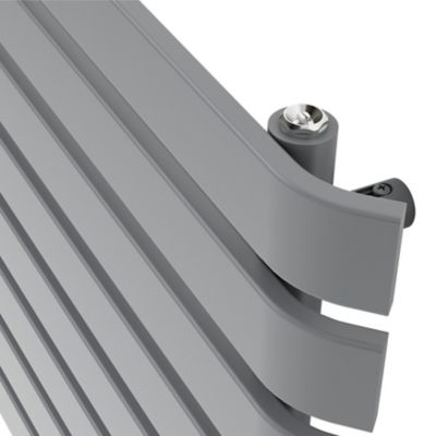 Radiateur eau chaude GoodHome Wilsona Horizontal Gris 726 W