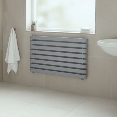 Radiateur eau chaude GoodHome Wilsona Horizontal Gris 726 W