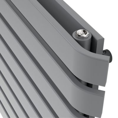 Radiateur eau chaude GoodHome Wilsona Horizontal Gris 900 W