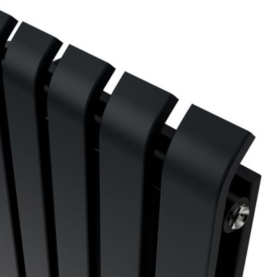 Radiateur eau chaude GoodHome Wilsona Vertical Anthracite 1 568 W