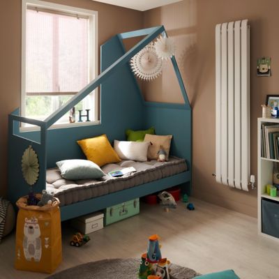Radiateur eau chaude GoodHome Wilsona Vertical Blanc 1 120 W