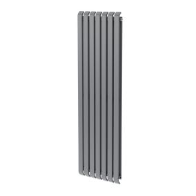 Radiateur eau chaude GoodHome Wilsona Vertical Gris 1 568 W