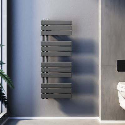 Radiateur à eau chaude SIRHONA Salle de bain Sèche-serviettes 1000x400x62mm - Vertical -Gris