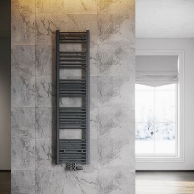 Radiateur à eau chaude SIRHONA Salle de bain Sèche-serviettes 1600x400x30mm - Vertical - Gris
