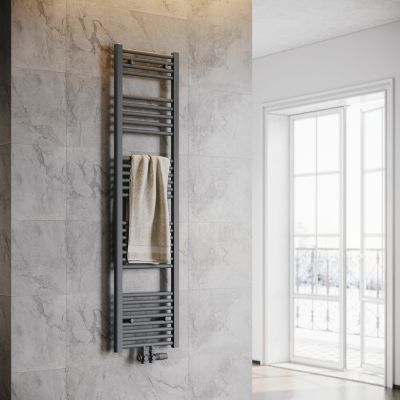 Radiateur à eau chaude SIRHONA Salle de bain Sèche-serviettes 1600x400x30mm - Vertical - Gris