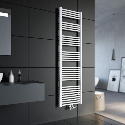 Radiateur à eau chaude SIRHONA Salle de bain Sèche-serviettes 1800x500x30mm - Vertical -Blanc