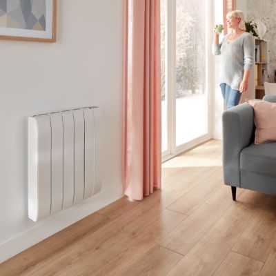 Radiateur électrique 1000W à inertie sèche cœur céramique, GoodHome Clovelly