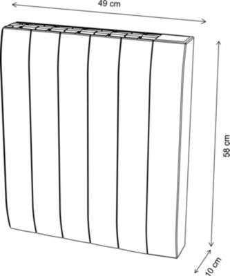 Radiateur électrique 1000W à inertie sèche cœur céramique, GoodHome Clovelly
