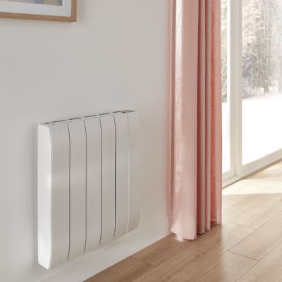 Radiateur électrique 1000W à inertie sèche cœur céramique, GoodHome Clovelly