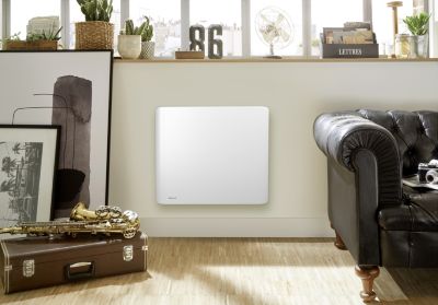 Radiateur électrique 1000W double cœur de chauffe, Noirot Fusion
