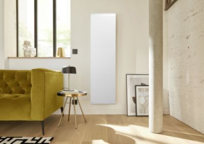 Radiateur électrique 1000W double coeur de chauffe vertical blanc - Noirot Radiasoft