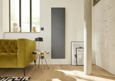 Radiateur électrique 1500W double coeur de chauffe vertical gris - Noirot Radiasoft