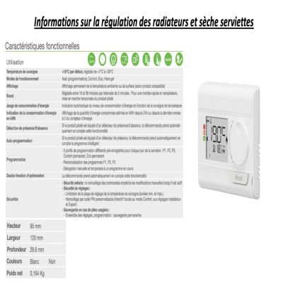 Radiateur electrique 800W vertical 180x40 cm modele Monochrome noir