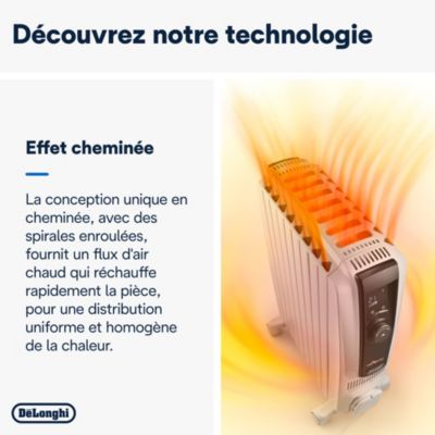 Radiateur électrique à bain d'huile 2500W, De'Longhi