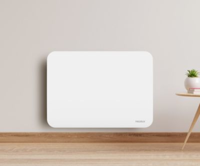 Radiateur électrique à double coeur de chauffe 1000W blanc - Heallux Soleia